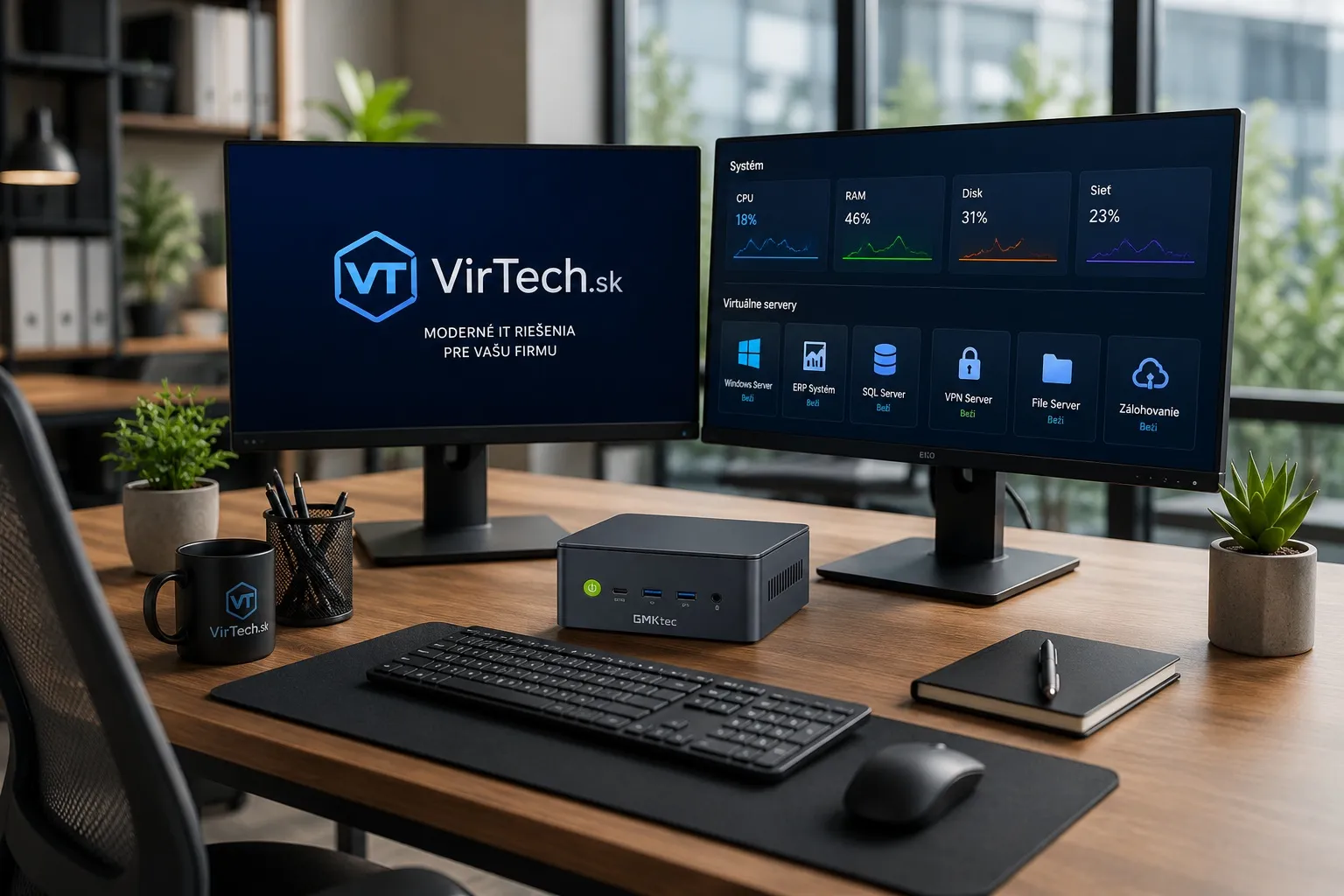 Mini PC v kancelárii